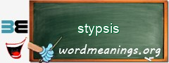 WordMeaning blackboard for stypsis